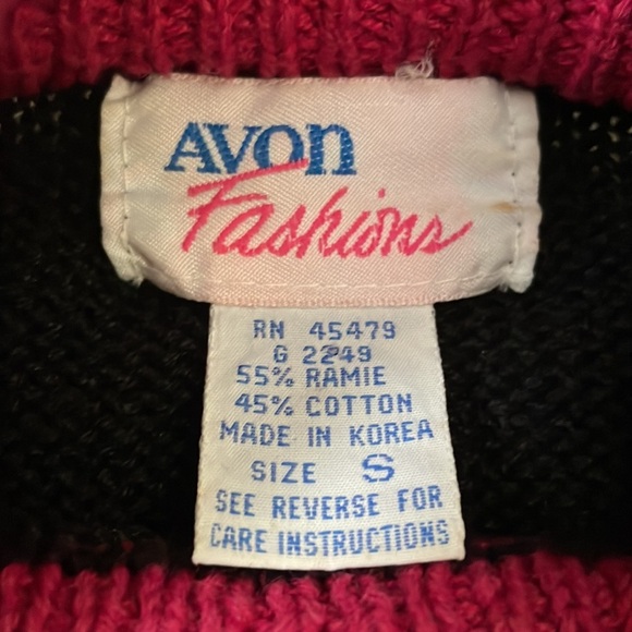 Vintage 80s Avon Floral Pattern Sweater - Picture 4 of 8